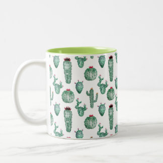 Caneca De Café Em Dois Tons Design De Cactus, Mug De Café, Personalizável