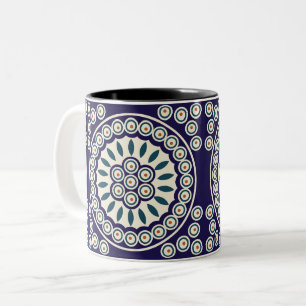 Caneca De Café Em Dois Tons Design de cerâmica tradicional polonesa