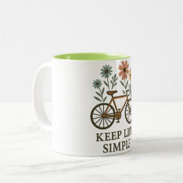 Caneca De Café Em Dois Tons Design de Citação da Natureza Minimalista