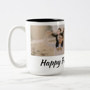 Caneca De Café Em Dois Tons design de Dia de os pais feliz personalizado