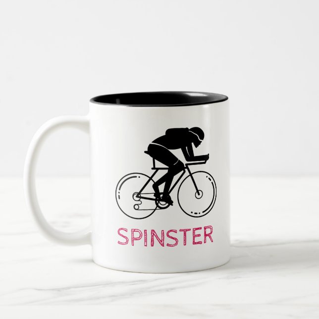 Caneca De Café Em Dois Tons Design de diversão do Spinster (Esquerda)