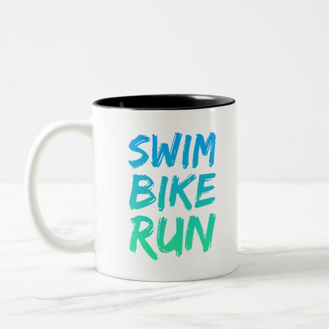 Caneca De Café Em Dois Tons design de excelente de Execução de Bicicleta nataç (Esquerda)