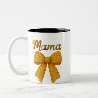 Caneca De Café Em Dois Tons design de fio da mamãe
