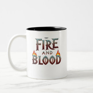 Caneca De Café Em Dois Tons design de "Fire and Blood"
