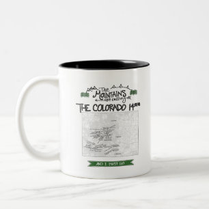 Caneca De Café Em Dois Tons Design de Fourteeners dos Colorado 14ers
