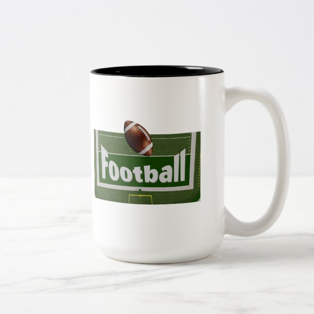 Caneca De Café Em Dois Tons Design de Futebol (Direita)
