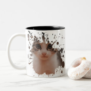 Caneca De Café Em Dois Tons Design de Gato legal Melhor presente para o dono