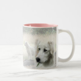 Caneca De Café Em Dois Tons design de guardas Maremma sheepdog