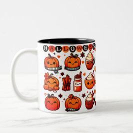 Caneca De Café Em Dois Tons Design de Halloween