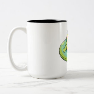 Caneca De Café Em Dois Tons Design de limonada de dia de piscina de verão de s