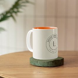 Caneca De Café Em Dois Tons Design de logotipo da empresa