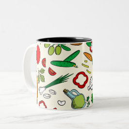 Caneca De Café Em Dois Tons Design de Mug de Café de Dois Toneladas de Vegetai