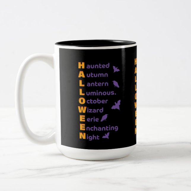 Caneca De Café Em Dois Tons Design de Mug legal do Halloween (Esquerda)