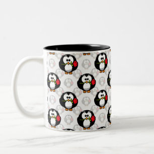 Caneca De Café Em Dois Tons Design de Pinguim-Cute