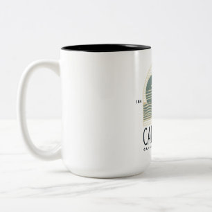 Caneca De Café Em Dois Tons Design de Praia Moderna e Fofa da Califórnia Pal