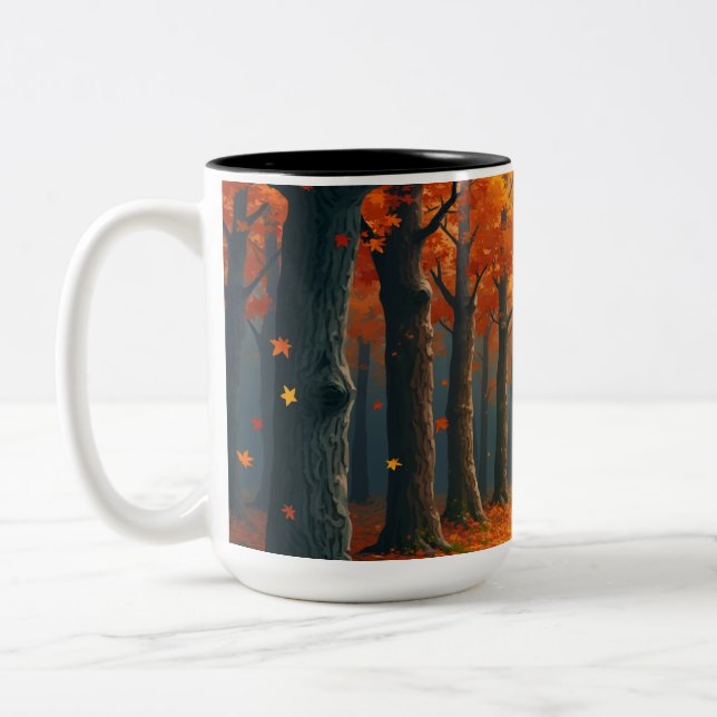 Caneca De Café Em Dois Tons Design de queda (Esquerda)
