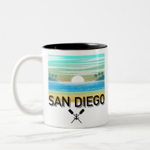 Caneca De Café Em Dois Tons Design de San Diego - Mug Clássico