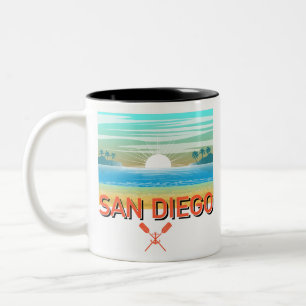 Caneca De Café Em Dois Tons Design de San Diego - Mug de dois tons
