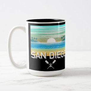 Caneca De Café Em Dois Tons Design de San Diego - Mug de dois tons