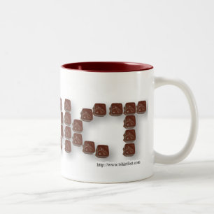 Caneca De Café Em Dois Tons Design de Slogan de Doces Doces de Chocolate