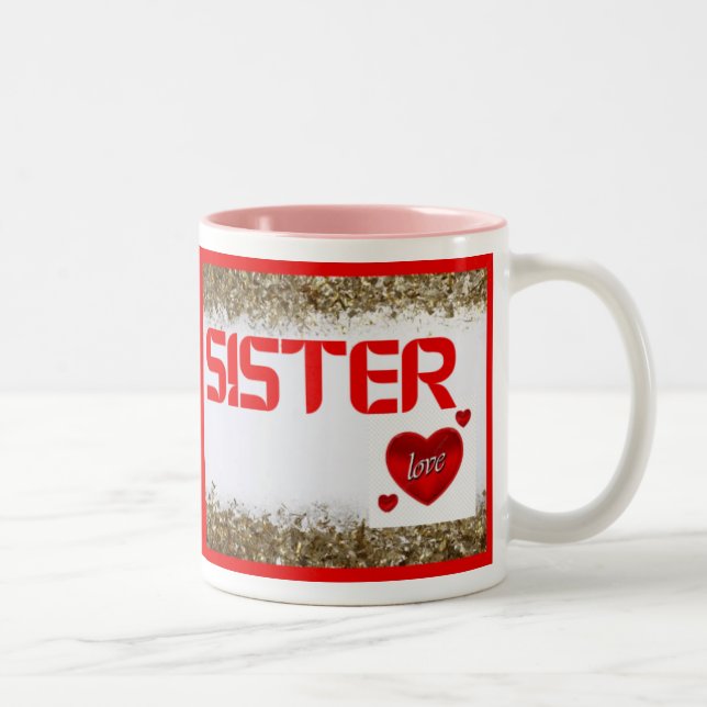 Caneca De Café Em Dois Tons Design de taça por irmã (Direita)