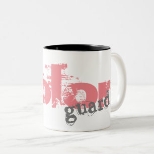 Caneca De Café Em Dois Tons Design de texto corajoso da guarda de cor na