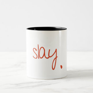 Caneca De Café Em Dois Tons Design de Tipografia Fabulosa e Fabulosa