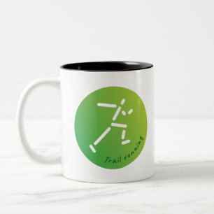 Caneca De Café Em Dois Tons Design de Trilha em Execução