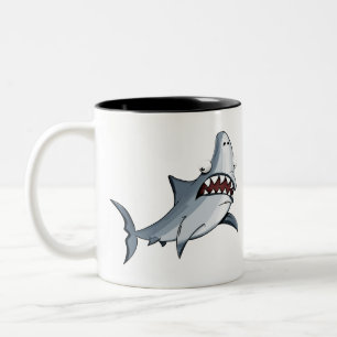 Caneca De Café Em Dois Tons Design de tubarão