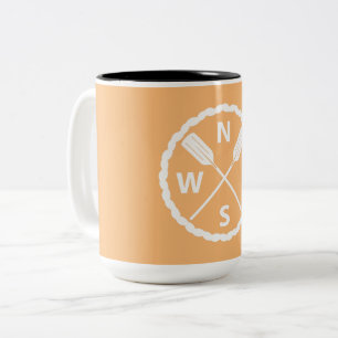 Caneca De Café Em Dois Tons Design do Explorador de Pás - Canhão de Dois Tons