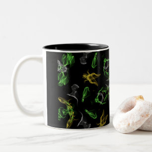 Caneca De Café Em Dois Tons Design do Green Smoke Mandala