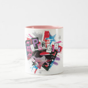 Caneca De Café Em Dois Tons Design do Grunge de Supergirl