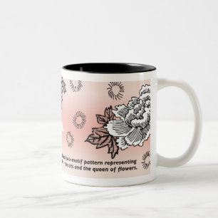 Caneca De Café Em Dois Tons Design do japonês/tradução do século XIX, peô