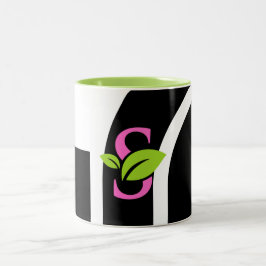 Caneca De Café Em Dois Tons design do logotipo abstrato