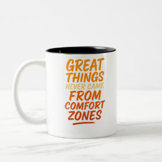 Caneca De Café Em Dois Tons Design do seu destino - Tipografia Motivacional