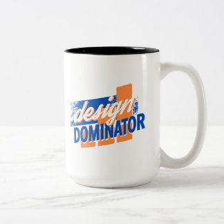 Caneca De Café Em Dois Tons Design Dominador Design de dois tons em relevo