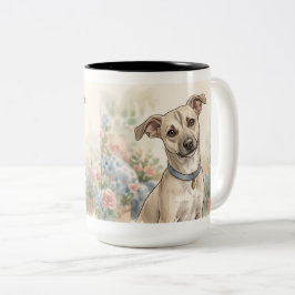 Caneca De Café Em Dois Tons Design Encantador para Amantes de Animais da LinaP