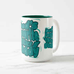 Caneca De Café Em Dois Tons Design Engraçado do Isca Favorita do Papai