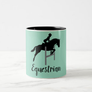 Caneca De Café Em Dois Tons Design equestre