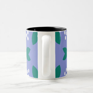 Caneca De Café Em Dois Tons Design Floral de Mug de Flor