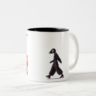 Caneca De Café Em Dois Tons Design Gráfico Minimalista Um Passo à Frente