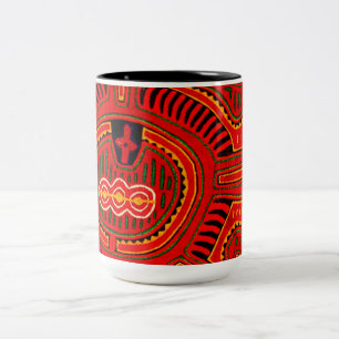 Caneca De Café Em Dois Tons Design Mola por índios San Blas