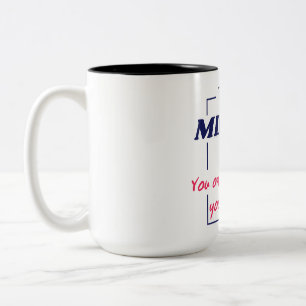 Caneca De Café Em Dois Tons Design Motivacional de Mentalidade de Reflexo no E