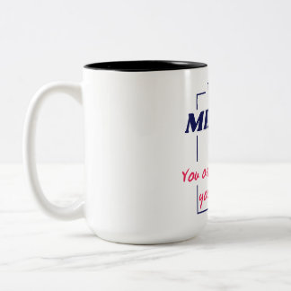 Caneca De Café Em Dois Tons Design Motivacional de Mentalidade de Reflexo no E