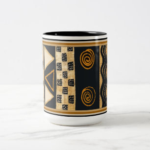 Caneca De Café Em Dois Tons Design Nativo Americano Tribal do Sudoeste