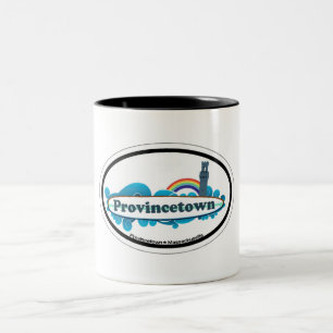Caneca De Café Em Dois Tons Design Oval de Provincetown.