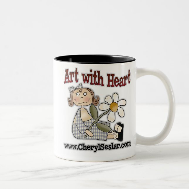 Caneca De Café Em Dois Tons design seslar do cheryl (Direita)