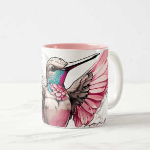 Caneca De Café Em Dois Tons Designs de beija-flores em mug de café com dois to