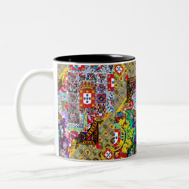 Caneca De Café Em Dois Tons Designs portuguesas (Esquerda)