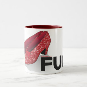 Caneca De Café Em Dois Tons Deslizadores do rubi do FUG